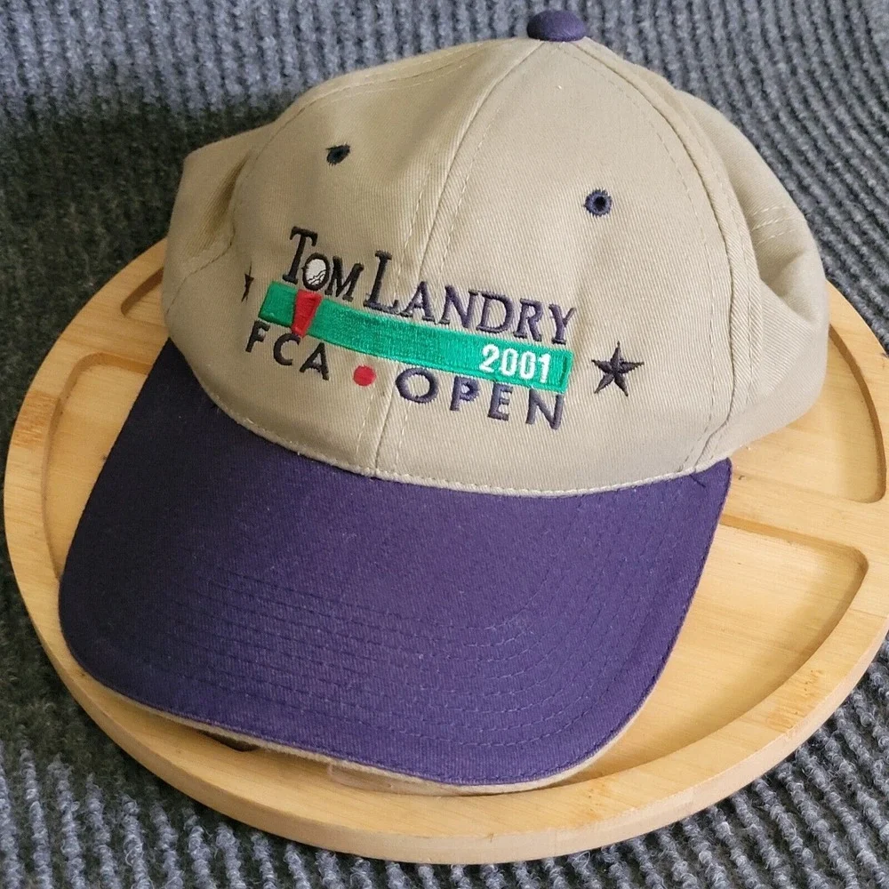 Vintage Tom Landry Hat Cap 2001 FCA Open Dallas Cowboys Adjustable‎ Strap VTG